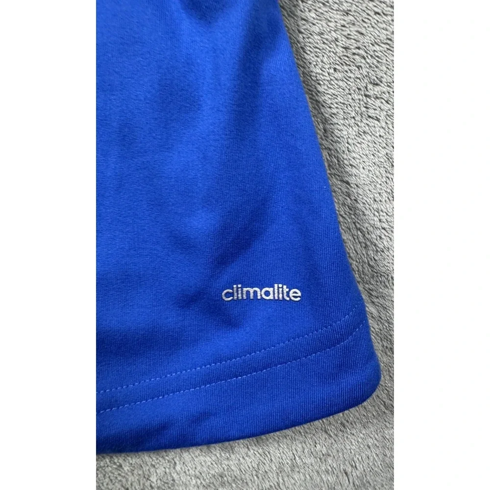 Adidas Climalite Quarter Zip Pullover Blue Womens XL Running Thumbholes AH6816